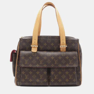 Pre-owned Louis Vuitton Multiple Cite Shoulder Tote Hand Bag Monogram Canvas In Brown