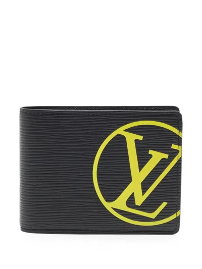Pre-owned Louis Vuitton Multiple Epi Leather Bifold Wallet In Black