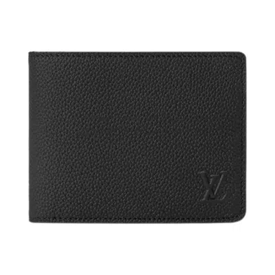 Pre-owned Louis Vuitton Multiple Wallet 'black Waxy Calfskin Leather' | Men's Size Onesize