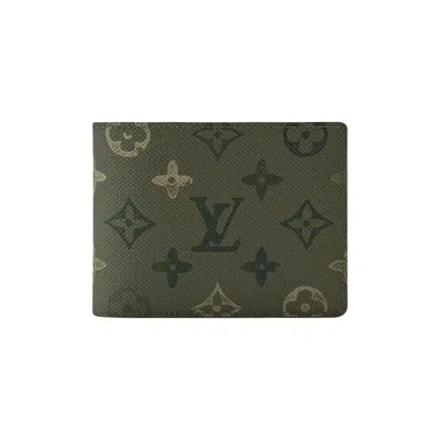Pre-owned Louis Vuitton Multiple Wallet 'khaki Green Monogram Canvas' | Men's Size Onesize