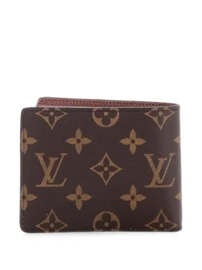 Pre-owned Louis Vuitton Multiple Wallet Monogram Canvas Small Wallets In Brown