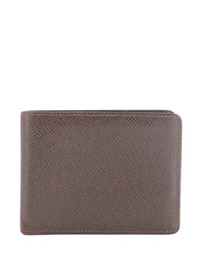 Pre-owned Louis Vuitton Multiple Wallet Taurillon Leather Small Wallets In Brown