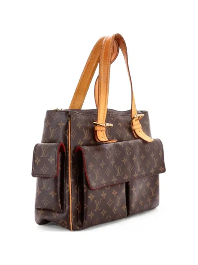 Pre-owned Louis Vuitton Multipli Cite Handbag Monogram Canvas Satchel In Brown