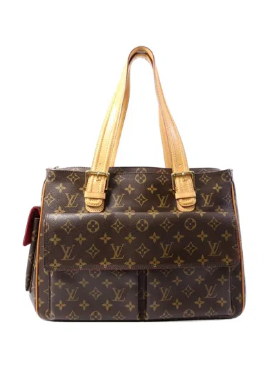 Pre-owned Louis Vuitton Multipli Cité Monogram Canvas Tote Bag In Brown