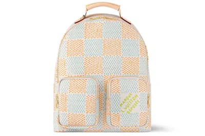 Pre-owned Louis Vuitton Multipocket Backpack Damier Heritage White