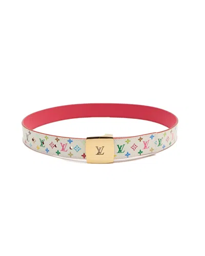 Pre-owned Louis Vuitton Murakami Belt, Size 75 In Multicolour