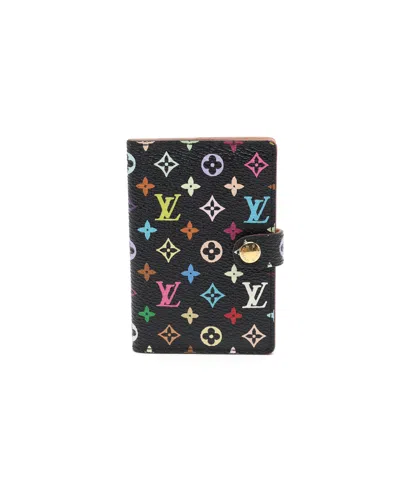 Pre-owned Louis Vuitton Murakami Bi-fold Card Holder In Black