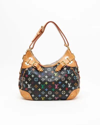Pre-owned Louis Vuitton Murakami Greta Bag In Black
