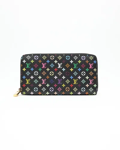 Pre-owned Louis Vuitton Murakami Long Zip Around Wallet In Multi