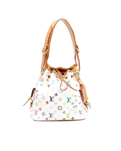 Louis Vuitton Murakami Monogram Petit Noé Bag In White
