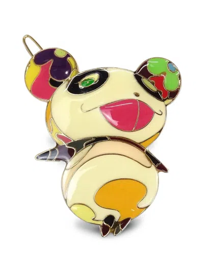 Pre-owned Louis Vuitton Murakami Panda Hair Clip In Gold