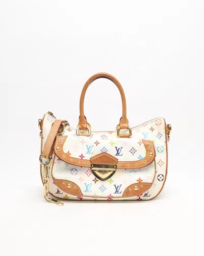 Pre-owned Louis Vuitton Murakami Rita Bag In White