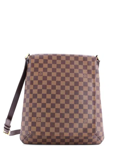 Pre-owned Louis Vuitton Musette Handbag Damier Gm Crossbody Bag In Brown