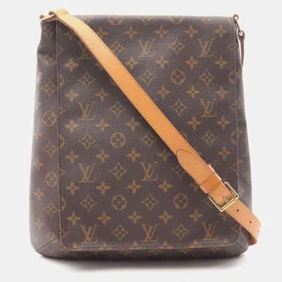 Pre-owned Louis Vuitton Musette Monogram Canvas Shoulder Bag In Brown