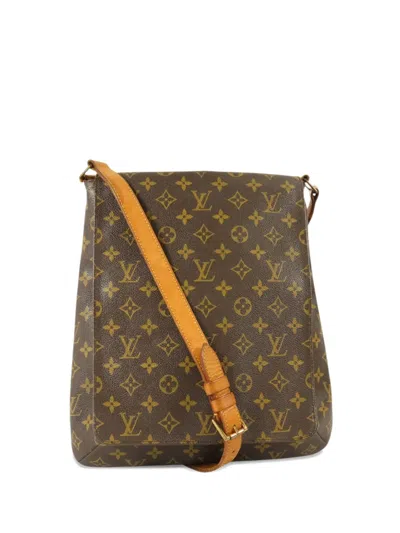 Pre-owned Louis Vuitton Musette Monogram Crossbody Bag In Brown