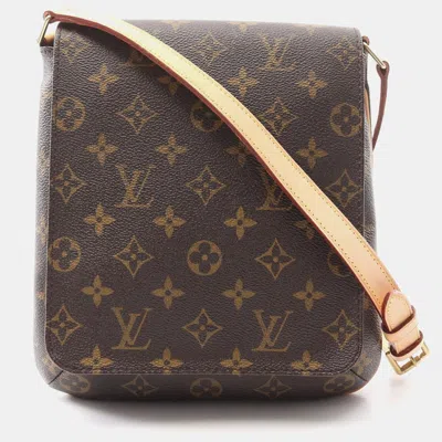 Pre-owned Louis Vuitton Musette Salsa Brown Monogram Canvas Crossbody Bag