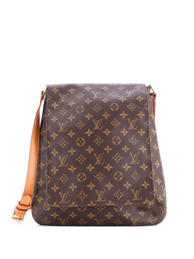 Pre-owned Louis Vuitton Musette Salsa Handbag Monogram Canvas Gm Crossbody Bag In Brown