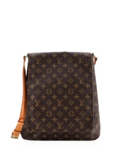 Pre-owned Louis Vuitton Musette Salsa Handbag Monogram Canvas Gm Crossbody Bag In Brown