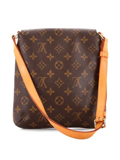 Pre-owned Louis Vuitton Musette Salsa Handbag Monogram Canvas Pm Shoulder Bag In Brown