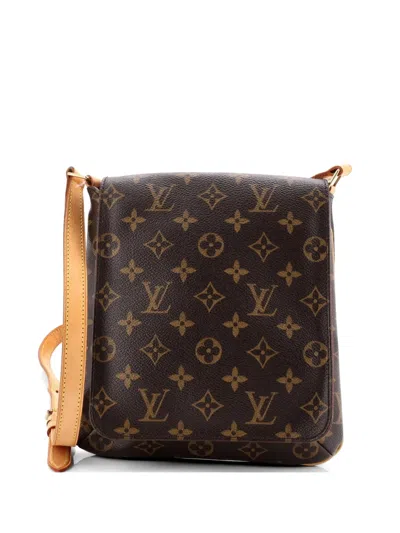 Pre-owned Louis Vuitton Musette Salsa Handbag Monogram Canvas Pm Shoulder Bag In Brown