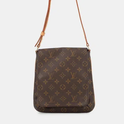 Pre-owned Louis Vuitton Musette Salsa Short Shoulder Brown Monogram