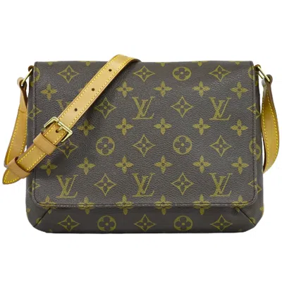 Pre-owned Louis Vuitton Musette Tango Canvas Shoulder Bag () In Brown