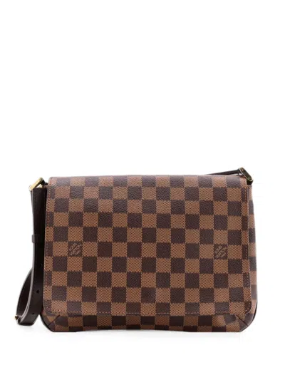 Pre-owned Louis Vuitton Musette Tango Handbag Damier Shoulder Bag In Brown