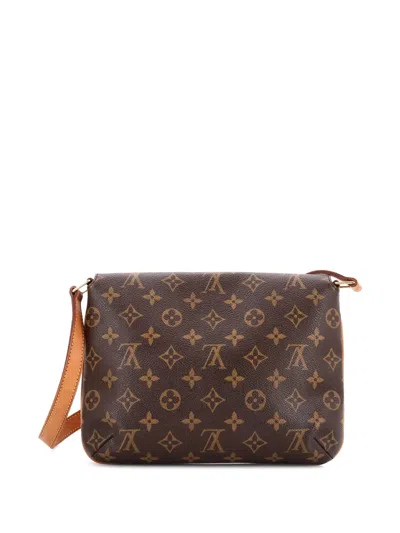 Pre-owned Louis Vuitton Musette Tango Handbag Monogram Canvas Shoulder Bag In Brown
