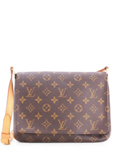 Pre-owned Louis Vuitton Musette Tango Handbag Monogram Canvas Shoulder Bag In Brown