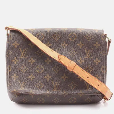 Pre-owned Louis Vuitton Musette Tango Long Strap Shoulder Bag Monogram In Brown