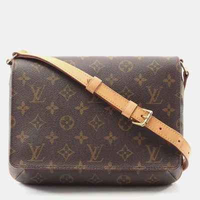 Pre-owned Louis Vuitton Musette Tango Short Shoulder Bag Monogram Canvas Brown