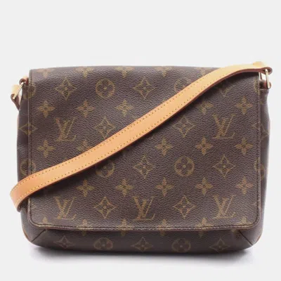 Pre-owned Louis Vuitton Musette Tango Short Strap Monogram In Brown