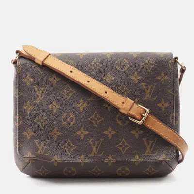 Pre-owned Louis Vuitton Musette Tango Short Strap Shoulder Bag Monogram Canvas In Brown
