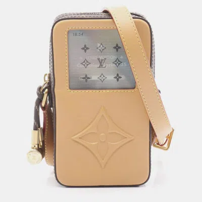 Pre-owned Louis Vuitton Music Player Monogram Canvas And Leather Wearable Wallet In Brown