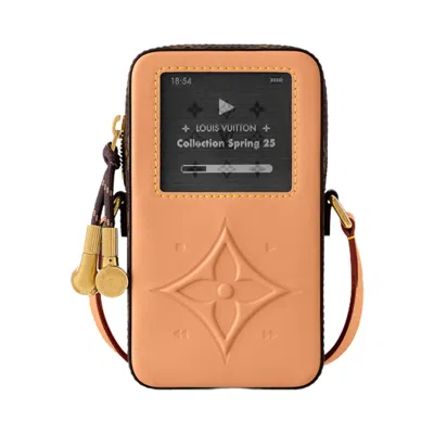 Pre-owned Louis Vuitton Music Player Wearable Wallet 'brown Monogram Canvas' | Orange | Men's Size Onesize