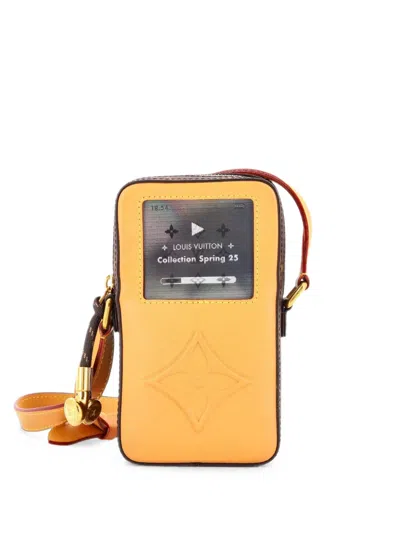 Pre-owned Louis Vuitton Music Player Wearable Wallet Monogram Canvas And Leather Crossbody Bag In Brown