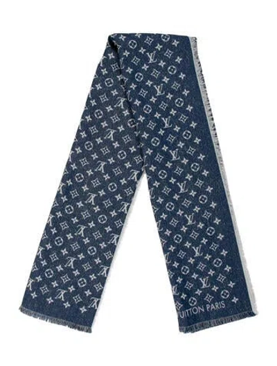 Pre-owned Louis Vuitton My Daily Denim 2023 Shawl In Blue