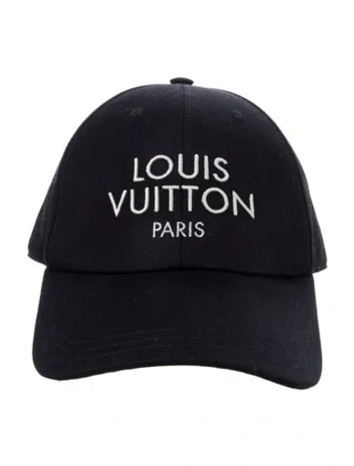Pre-owned Louis Vuitton My Lv Paris Cap In Black