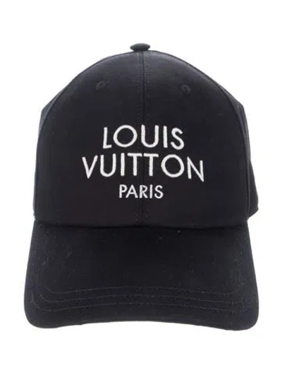 Pre-owned Louis Vuitton My Lv Paris Cap In Black