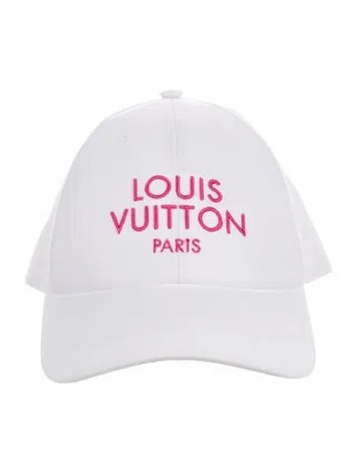 Pre-owned Louis Vuitton My Lv Paris Cap In White