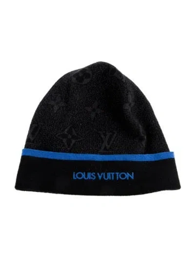 Pre-owned Louis Vuitton My Monogram Eclipse Beanie In Black