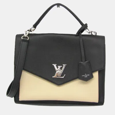Pre-owned Louis Vuitton My Rock Me Handbag Black Cream