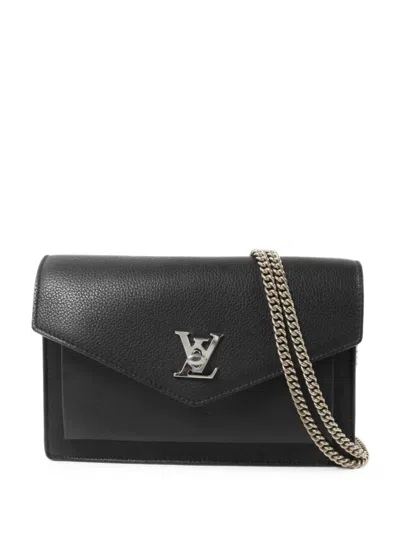 Pre-owned Louis Vuitton Mylockme Chain Shoulder Bag In Black