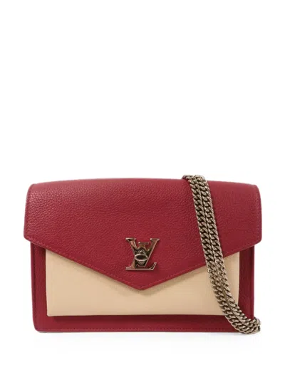 Pre-owned Louis Vuitton Mylockme Chain Shoulder Bag In Red