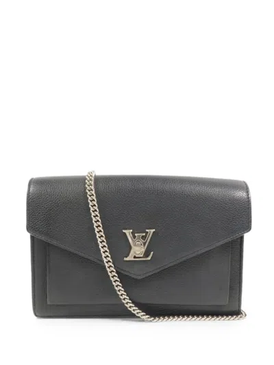 Pre-owned Louis Vuitton Mylockme Chain Wallet In Black
