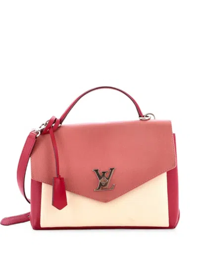 Pre-owned Louis Vuitton Mylockme Handbag Leather Satchel In Neutral