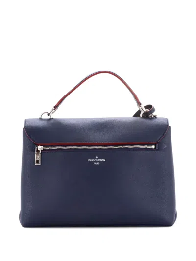 Pre-owned Louis Vuitton Mylockme Handbag Studded Leather Satchel In Blue