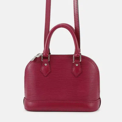 Pre-owned Louis Vuitton Nano Alma Fuchsia Epi Leather Size Nano In Pink