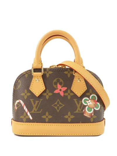 Pre-owned Louis Vuitton Nano Alma Vivienne Tote Bag In Brown
