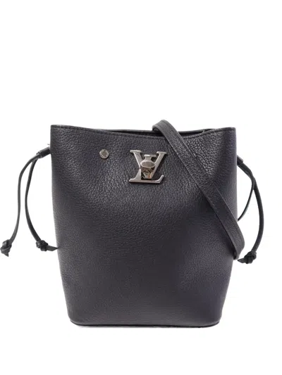 Pre-owned Louis Vuitton Nano Lockme Tote Bag In Black